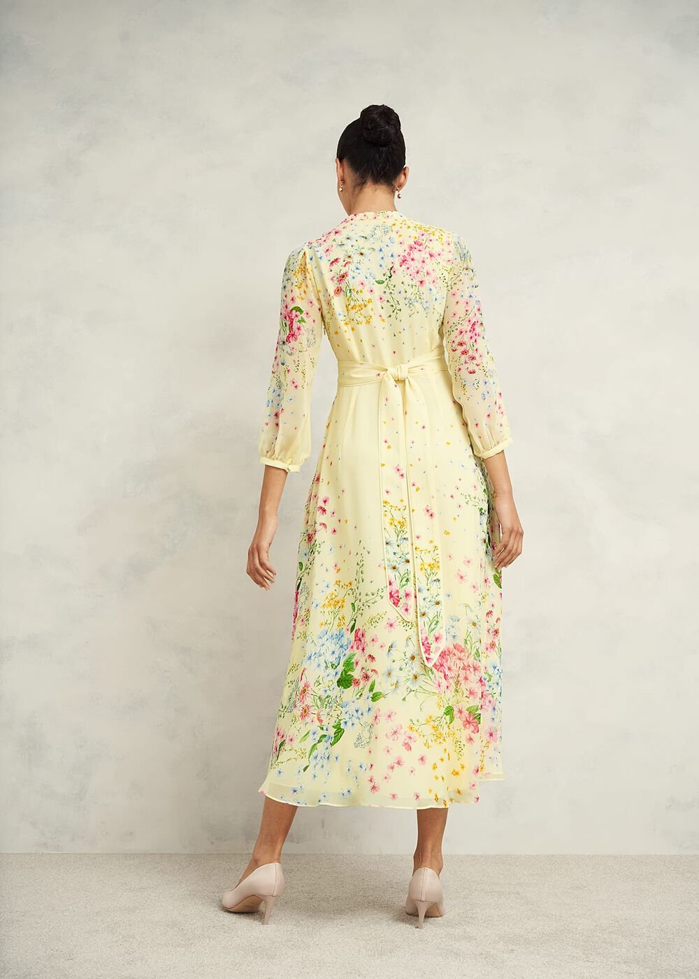 Petite Emma Dress, Yellow Multi, hi-res