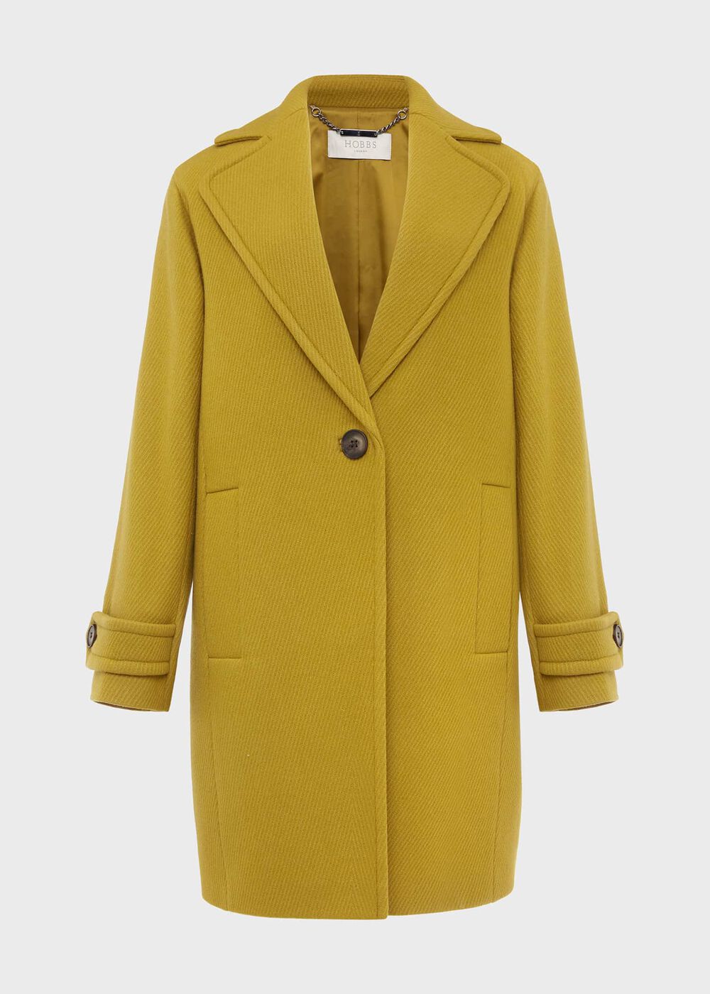 Carmina Wool Blend Coat, Light Ochre, hi-res