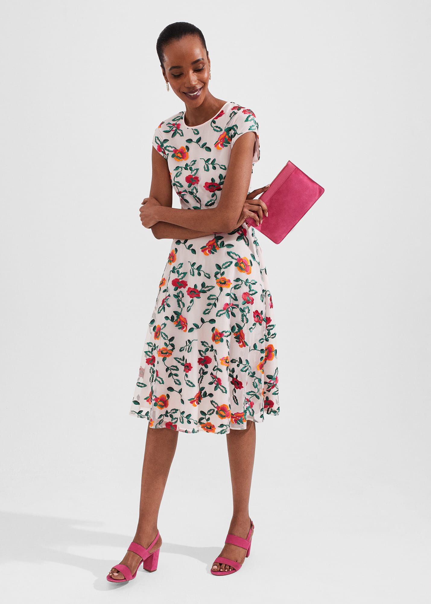 Tia Mini Dress - Pink Print