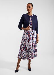 Elize Textured Jacket, Midnight Navy, hi-res