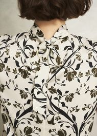 Harptree Blouse, Ivory Olive, hi-res