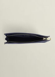 Catherine Suede Wristlet, Midnight Navy, hi-res