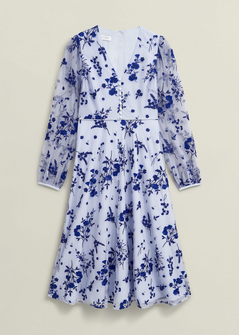 Ella Embroidered Dress, Midnight Blue, hi-res