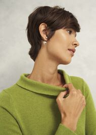 Audrey Wool Cashmere Jumper, Lime Green, hi-res