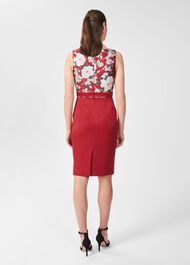 Dora Jacquard Shift Dress, Red Multi, hi-res