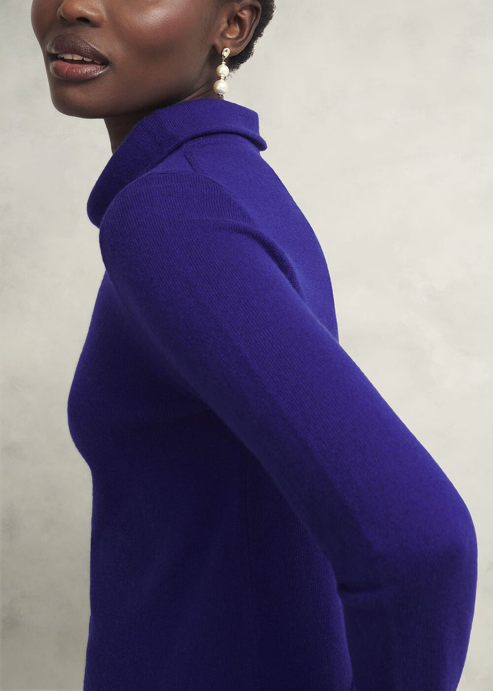 Audrey Wool Cashmere Jumper, Cobalt Blue, hi-res