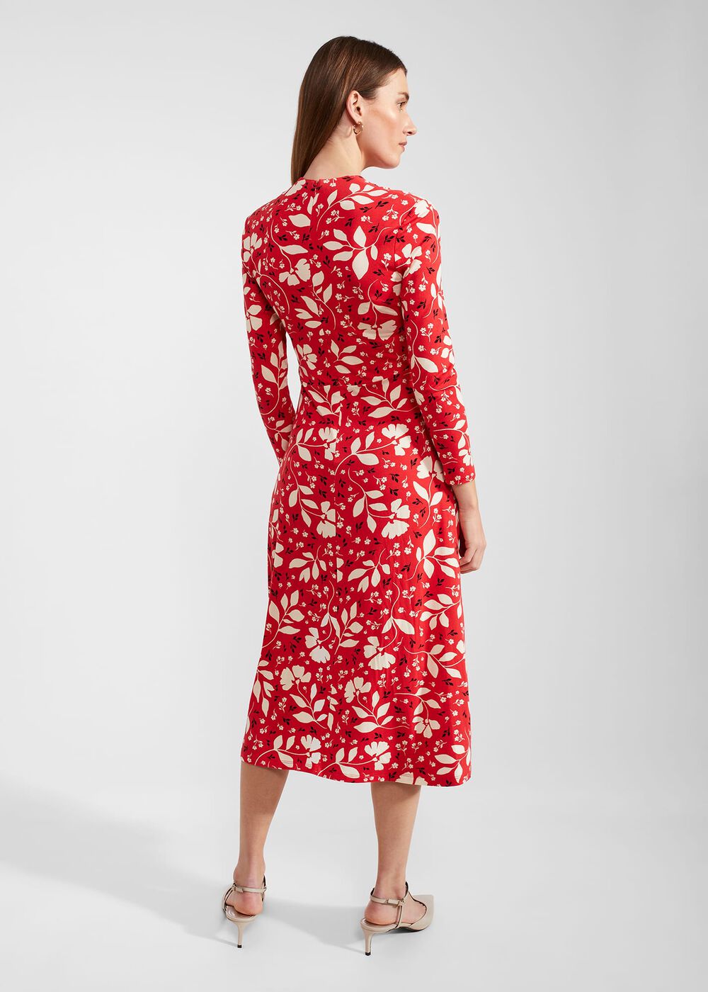 Gabi Jersey Dress, Red Multi, hi-res