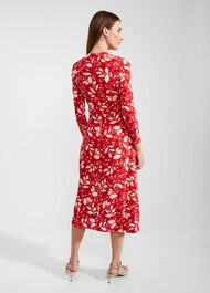 Gabi Jersey Dress, Red Multi, hi-res