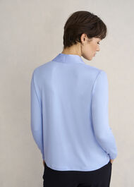 Claire V neck Top, Lavender Blue, hi-res