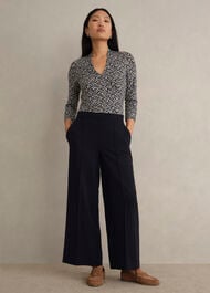 Eva Crop Trousers, Navy, hi-res