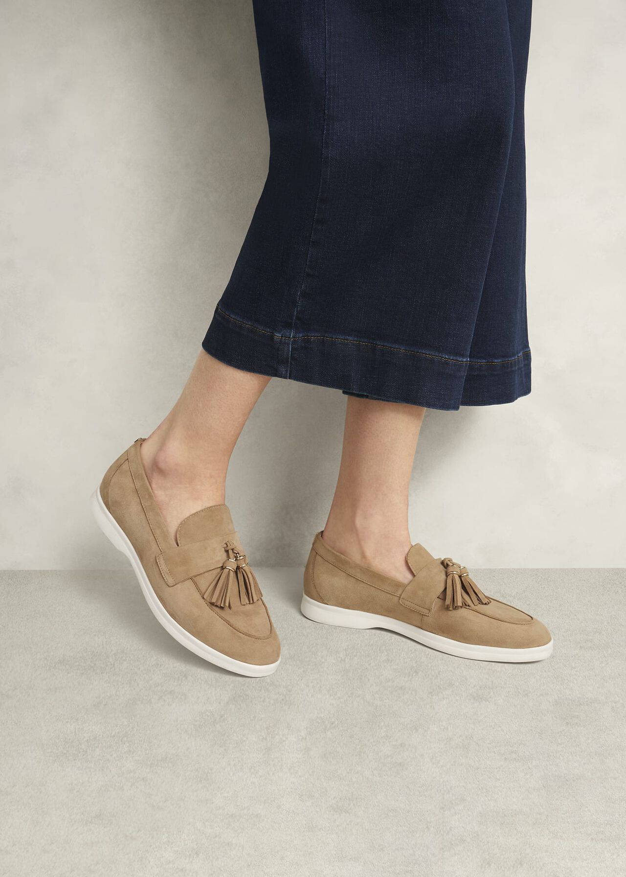 Dorset Suede Loafers, Light Camel, hi-res