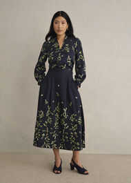 Annie Floral Embroidered Skirt, Midnight Multi, hi-res