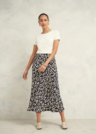 Eliza Skirt, Navy Cream, hi-res