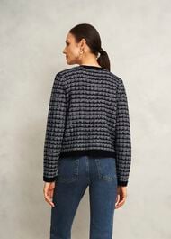 Monochrome Audra Boucle Knitted Jacket, Black Ivory, hi-res