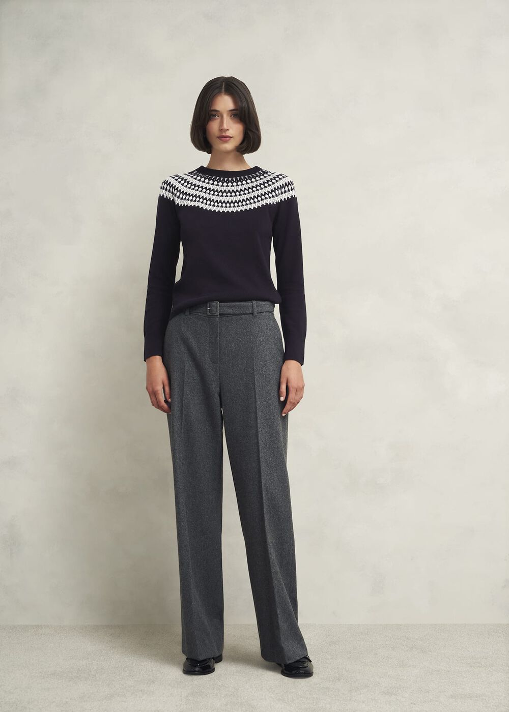 Greta Sparkle Fairisle Sweater , Navy Multi, hi-res