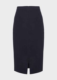 Ashleigh Linen Skirt, Navy, hi-res