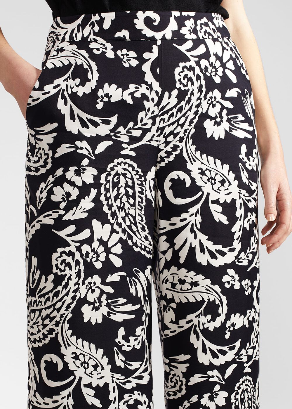 Petite Ashlyn Pants, Navy Ivory, hi-res