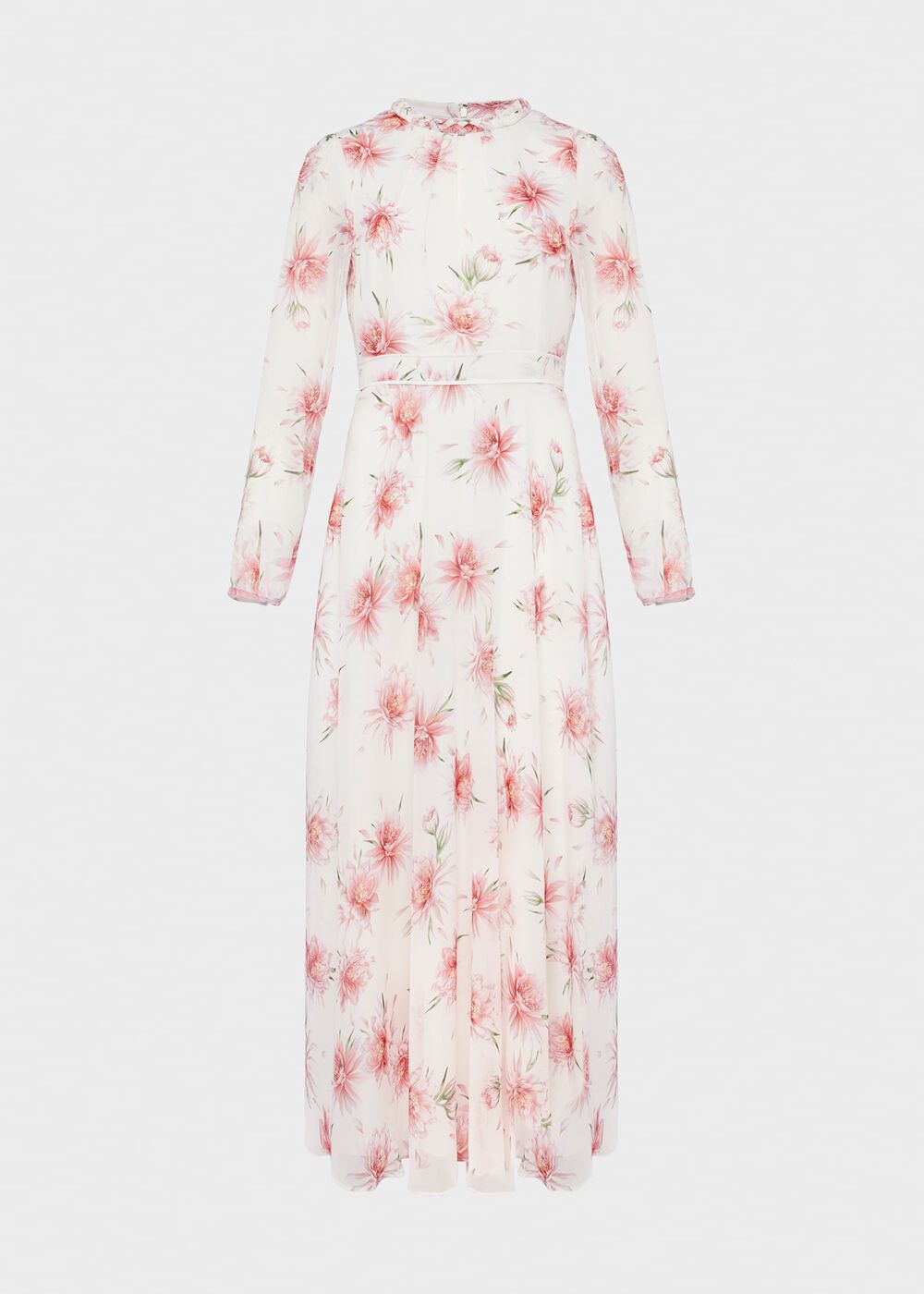 Rosabella Silk Floral Midi Dress, Ivory Multi, hi-res