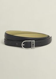 Carmina Leather Hip Belt, Black, hi-res