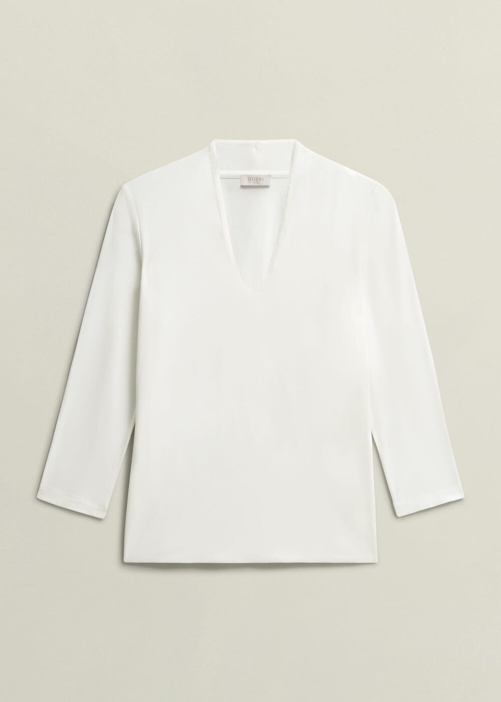 Aimee Double Fronted Top, Ivory, hi-res