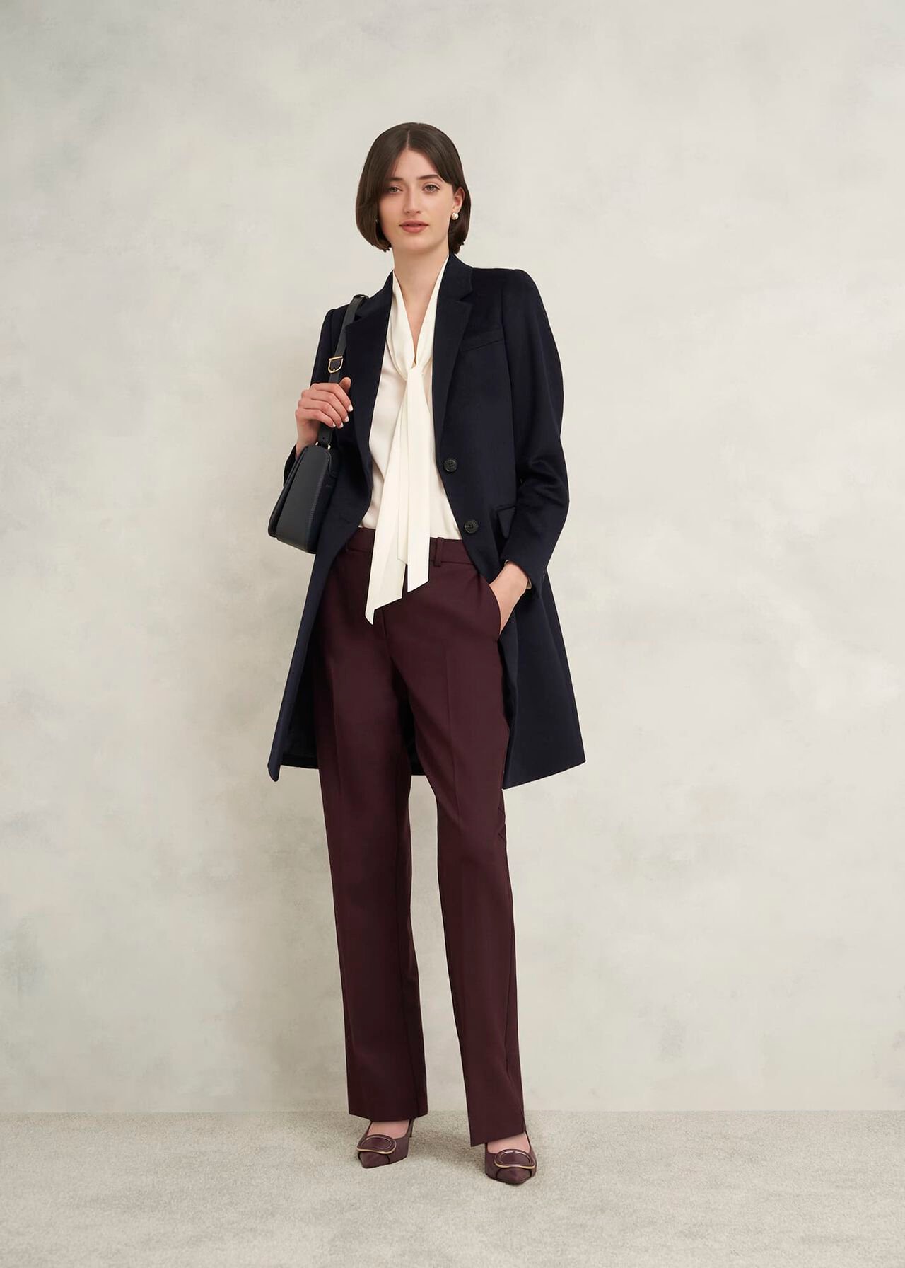 Petite Cavendish Wool Coat, Navy, hi-res