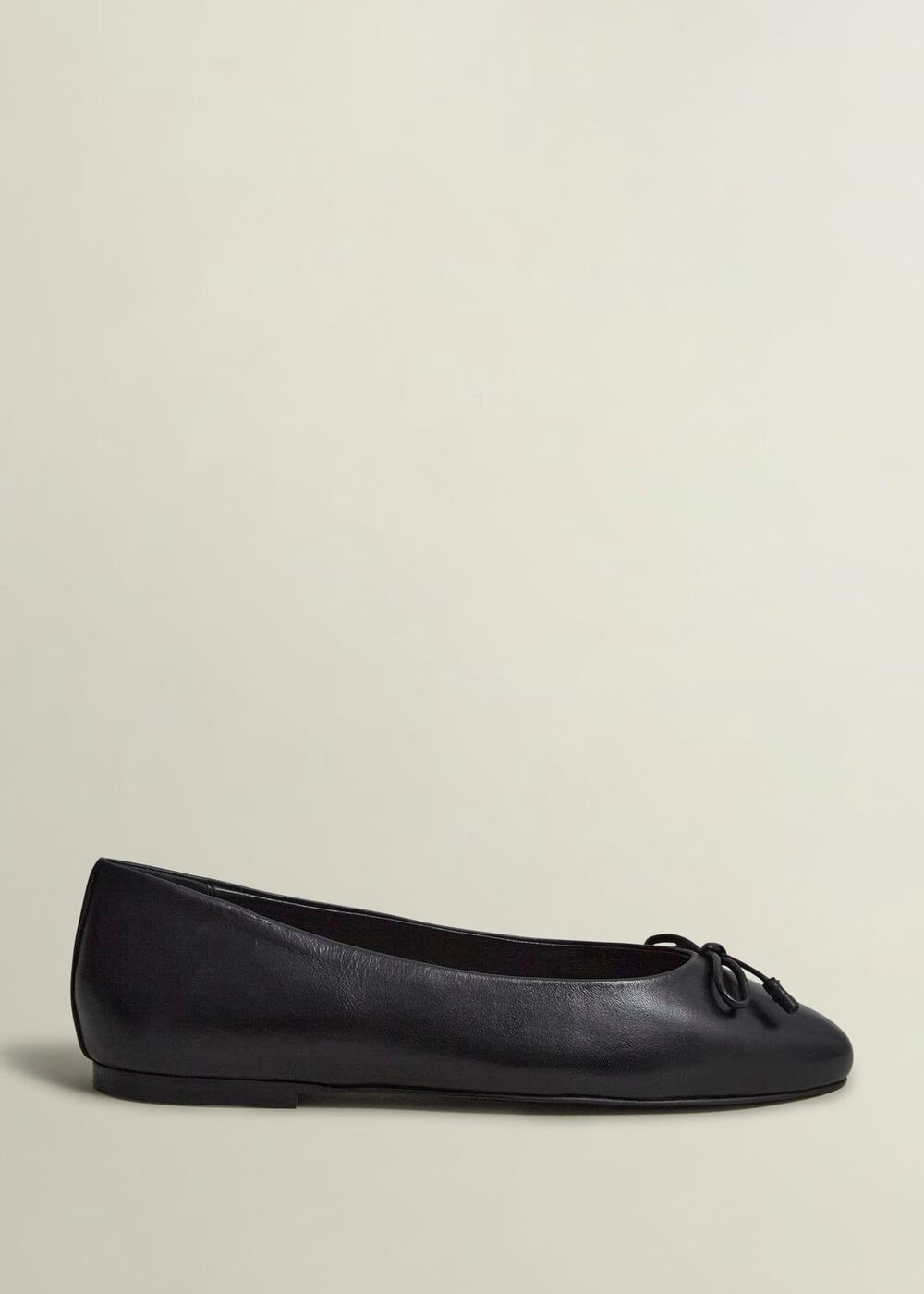 Priya Leather Ballerina, Black, hi-res