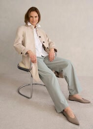 Ellie Wool Blend Wide Pants, Camel Multi, hi-res