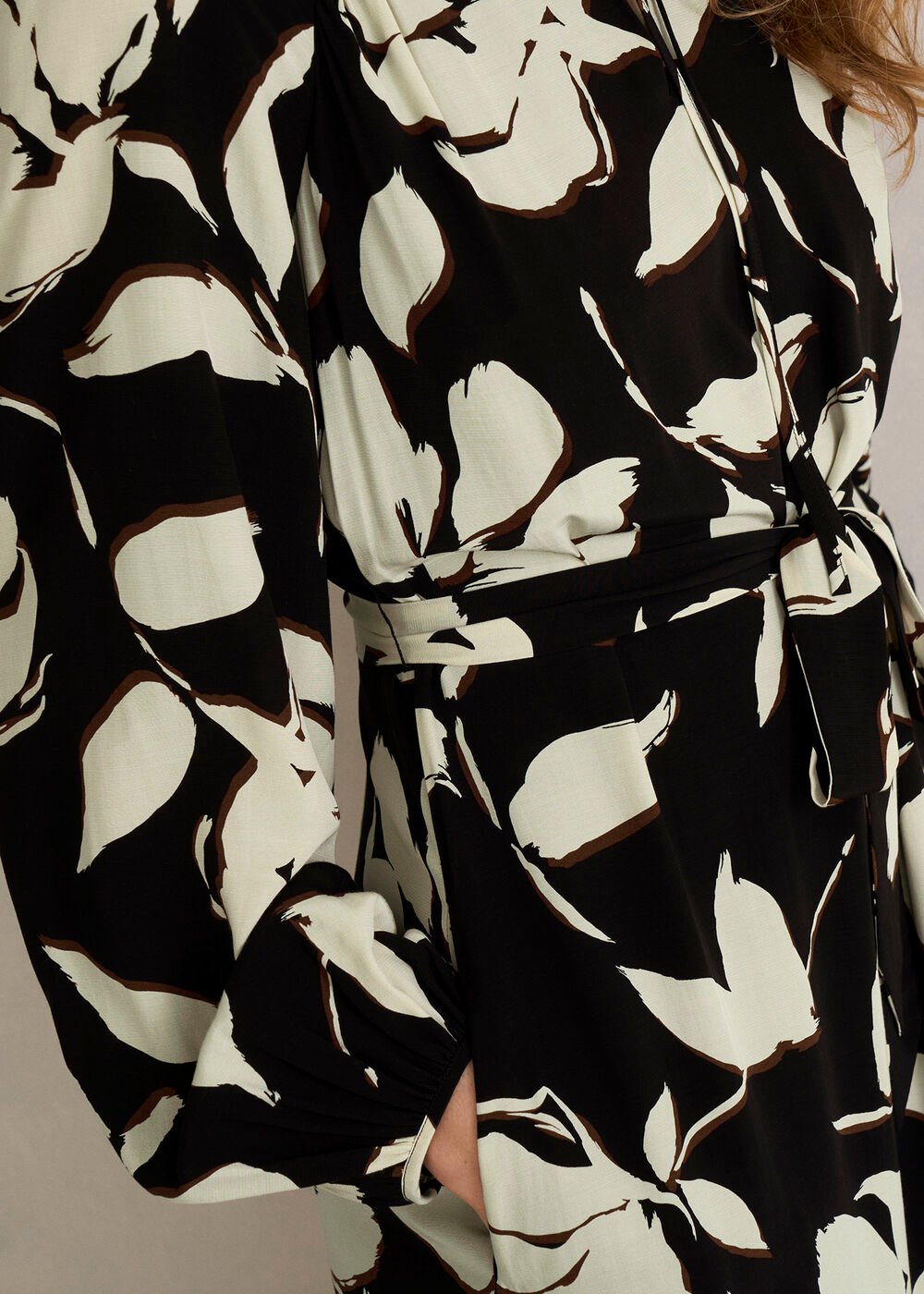 Evelyn Dress, Black Sandstone, hi-res