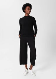 Talia Wool Cashmere Sweater, Black, hi-res