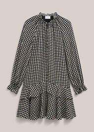 Hewlett Geo Mini Dress, Black Cream, hi-res