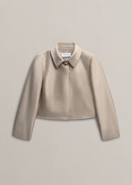 Avery Wool Silk Jacket, Oyster, hi-res