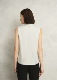 Ivory Nina Satin Blouse, Ivory, hi-res
