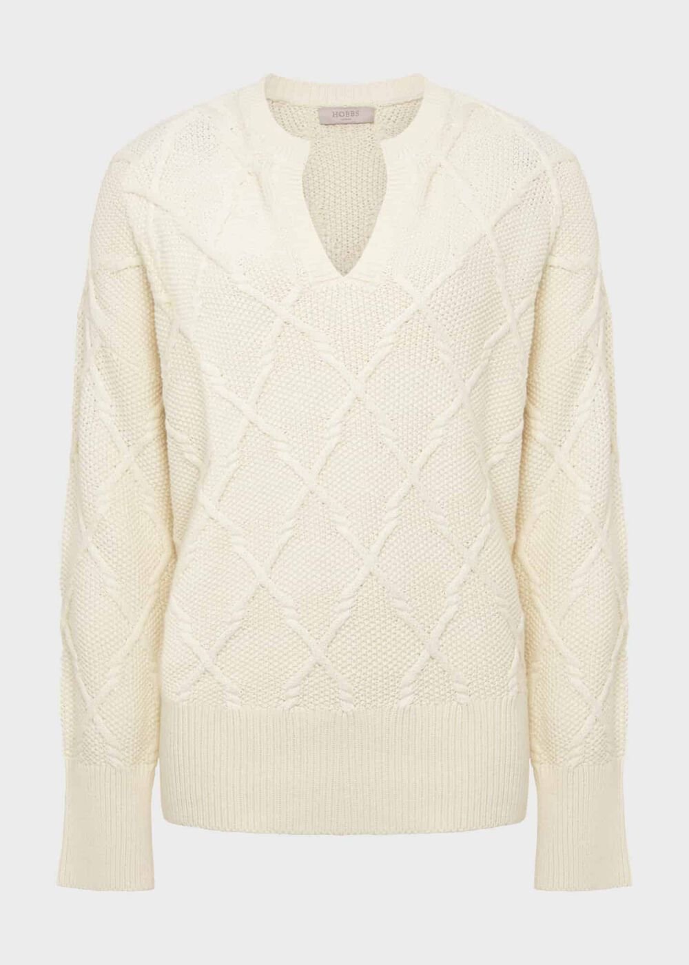 Cianna Cotton Jumper, Ivory, hi-res
