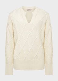 Cianna Cotton Jumper, Ivory, hi-res