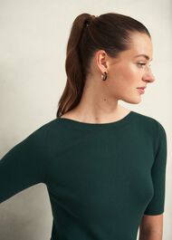 Abbie Knitted Dress, Samphire Green, hi-res