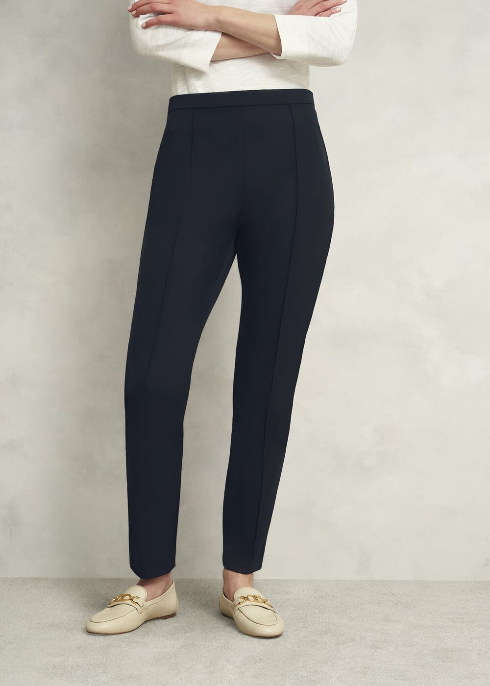 Lexi Slim Travel Pants, Navy, hi-res