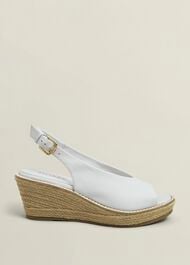 Kali Leather Espadrilles, Ivory, hi-res