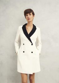 Exbury Dress, Ivory Black, hi-res