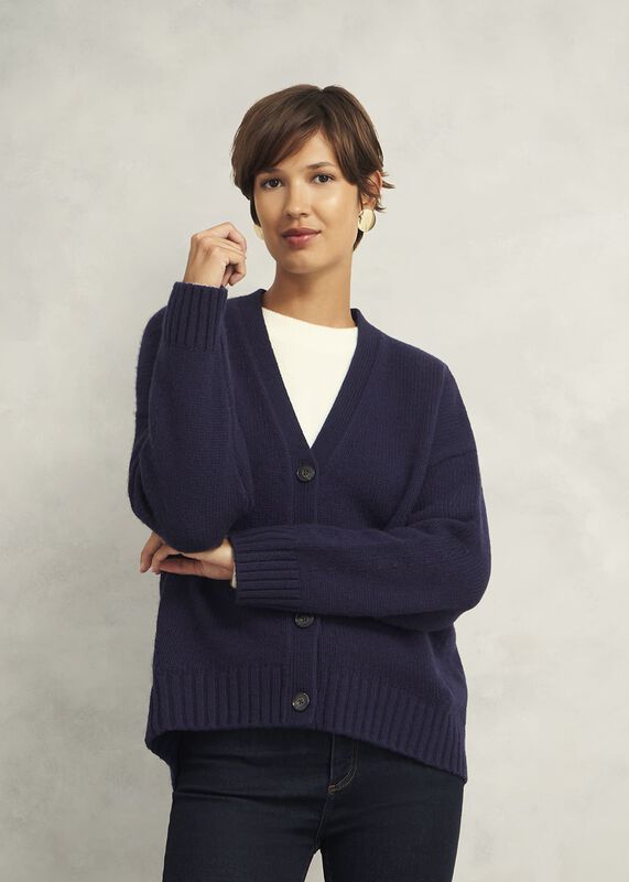 Ember Cardigan With Alpaca, Hobbs Navy Ember Cardigan With Alpaca
