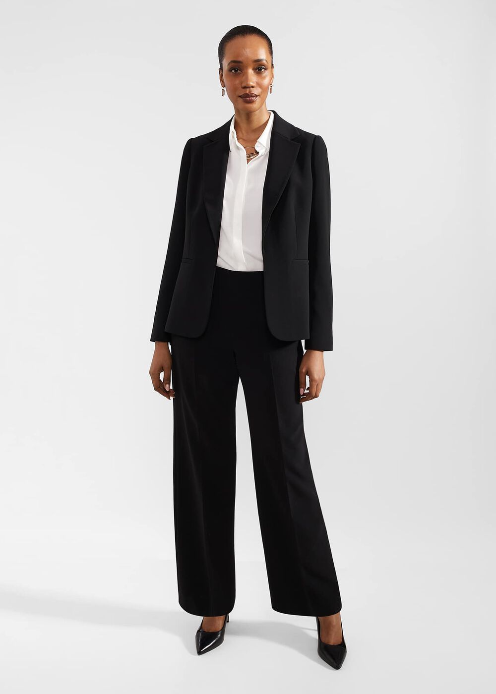 Vanessa Wide Leg Pants, Black, hi-res