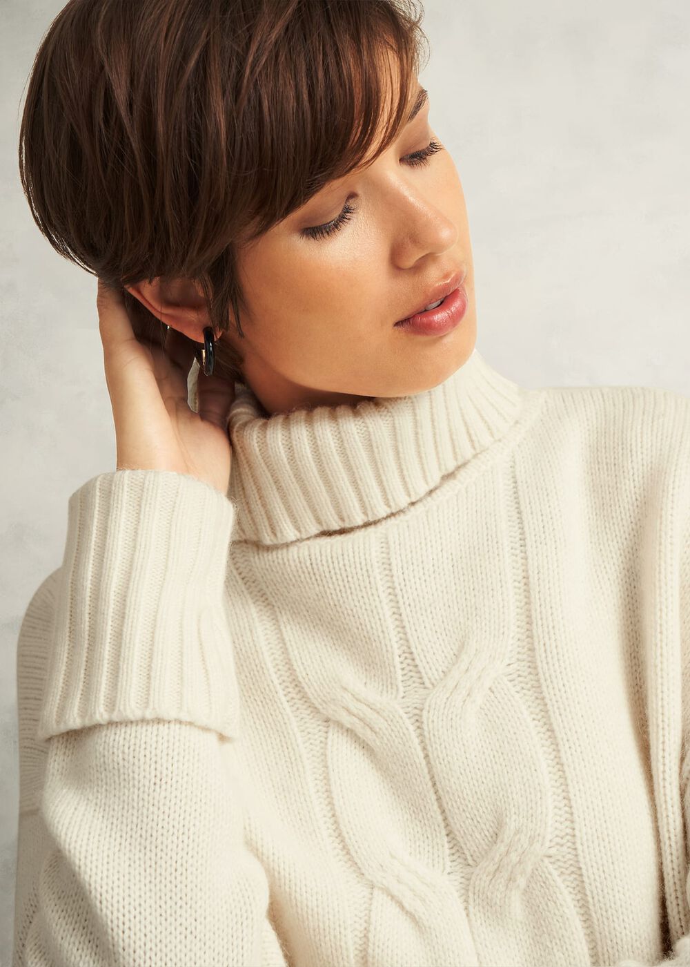 Ember Cable Sweater With Alpaca, Warm Ivory, hi-res