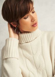 Ember Cable Sweater With Alpaca, Warm Ivory, hi-res