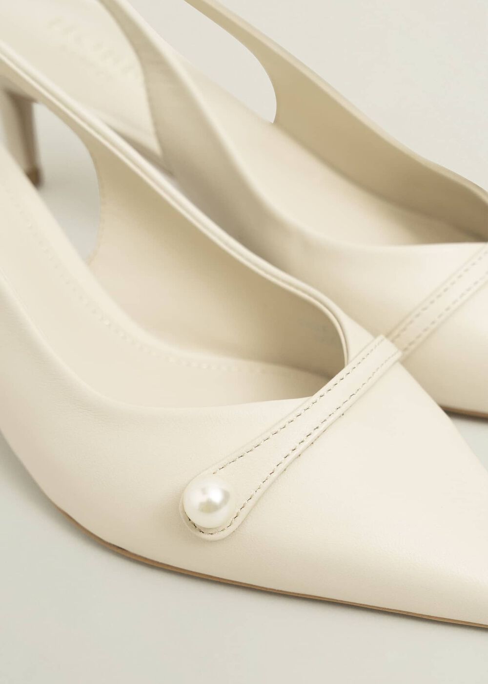 Serena Leather Slingbacks, Buttercream, hi-res