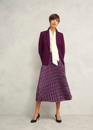 Kayla Pleated Skirt, Purple Multi, hi-res