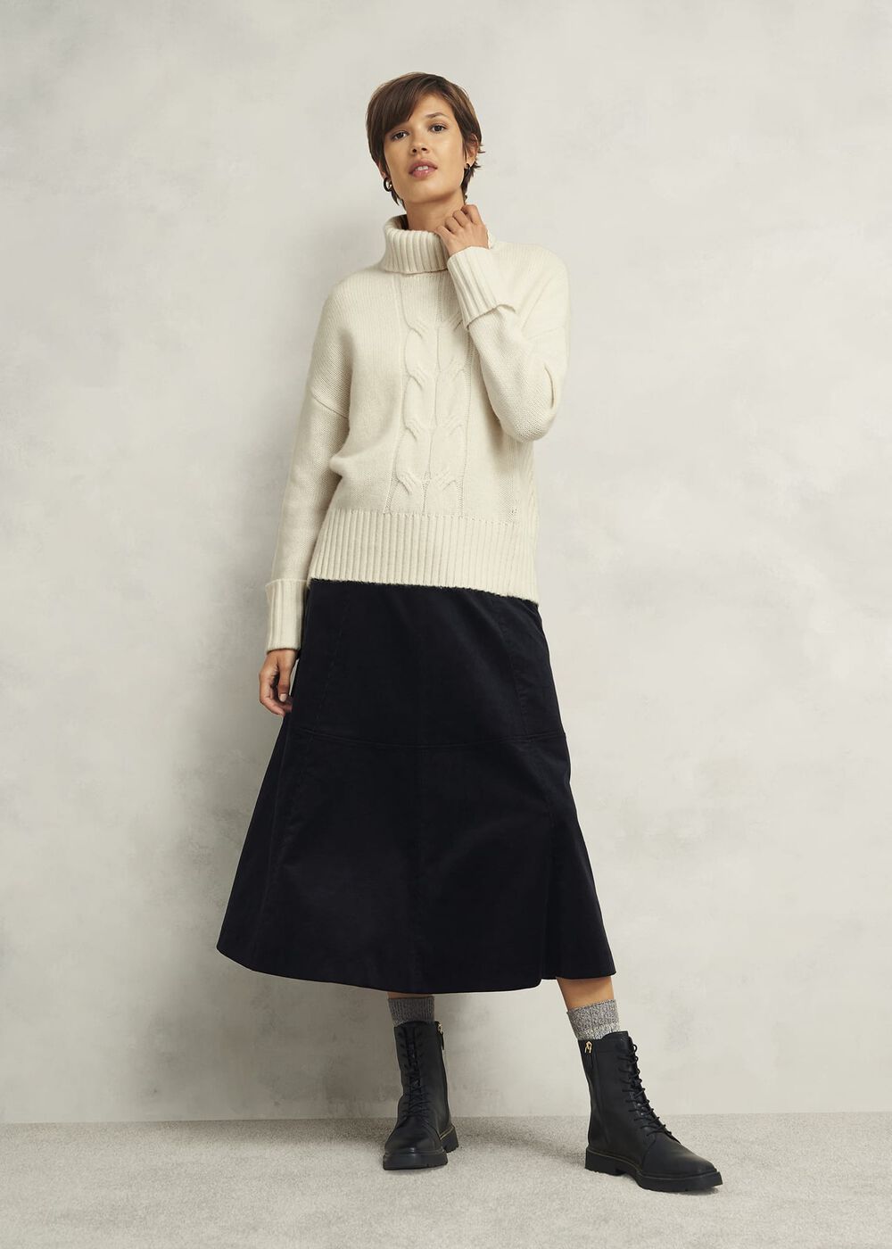 Ember Cable Sweater With Alpaca, Warm Ivory, hi-res
