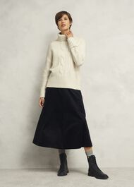 Ember Cable Sweater With Alpaca, Warm Ivory, hi-res