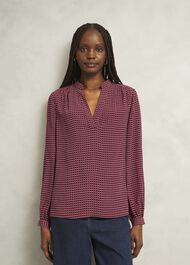Mila Blouse, Red Multi, hi-res