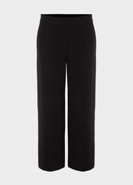 Lula Cropped Trousers With Stretch, Black, hi-res