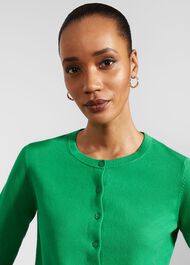 Michelle Cotton Cardigan, Cilantro Green, hi-res