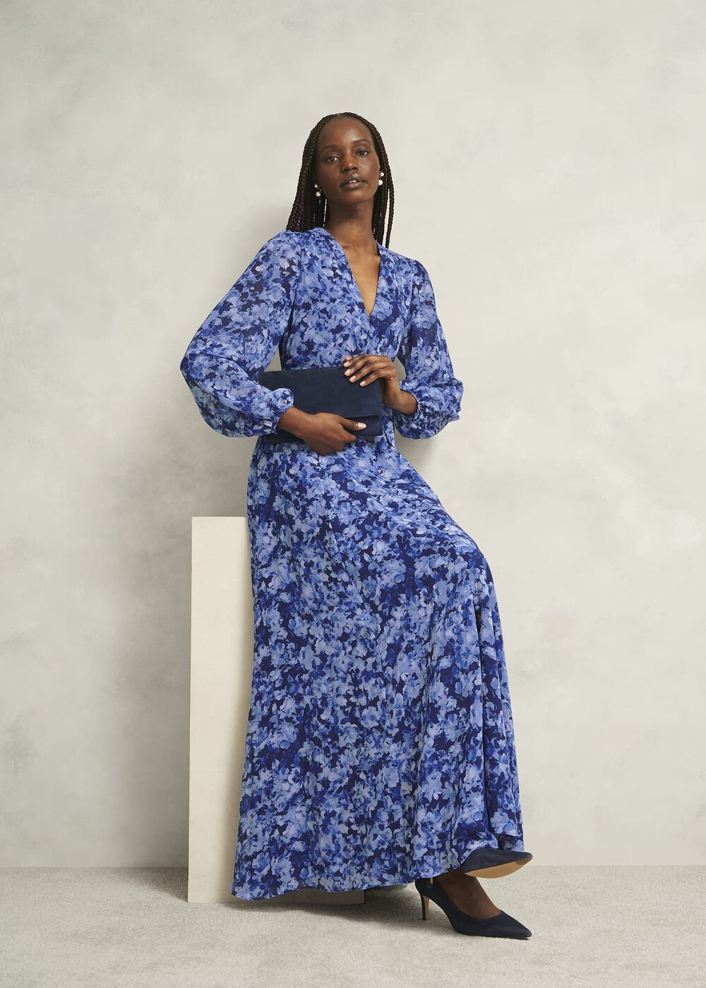 Petite Thea Dress, Blue Multi, hi-res